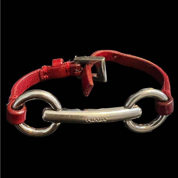 Red Prada Horsebit Bracelet - Picture 1 of 5